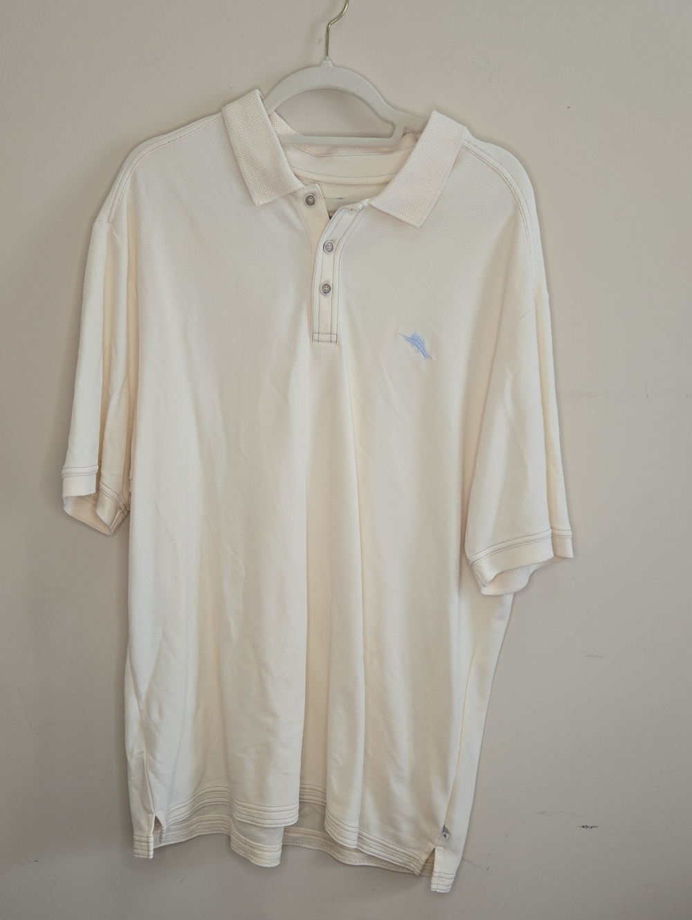 Tommy Bahama Ivory Emfielder Polo Shirt XL Mens Supima Cotton Coastal Golf Resor - Picture 2 of 6